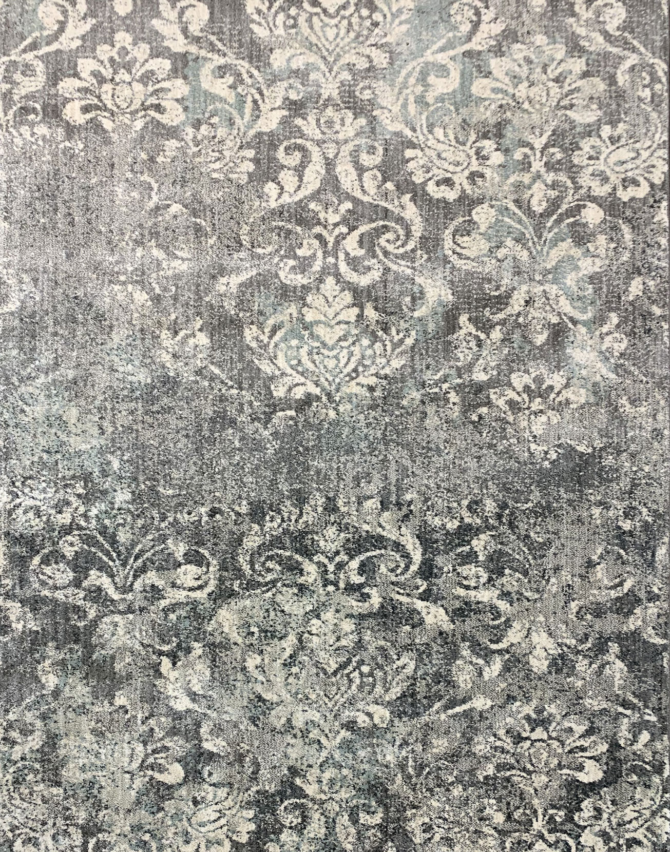 Traditional Synthetic Grey Green Area, Grey Colored Area Rugs